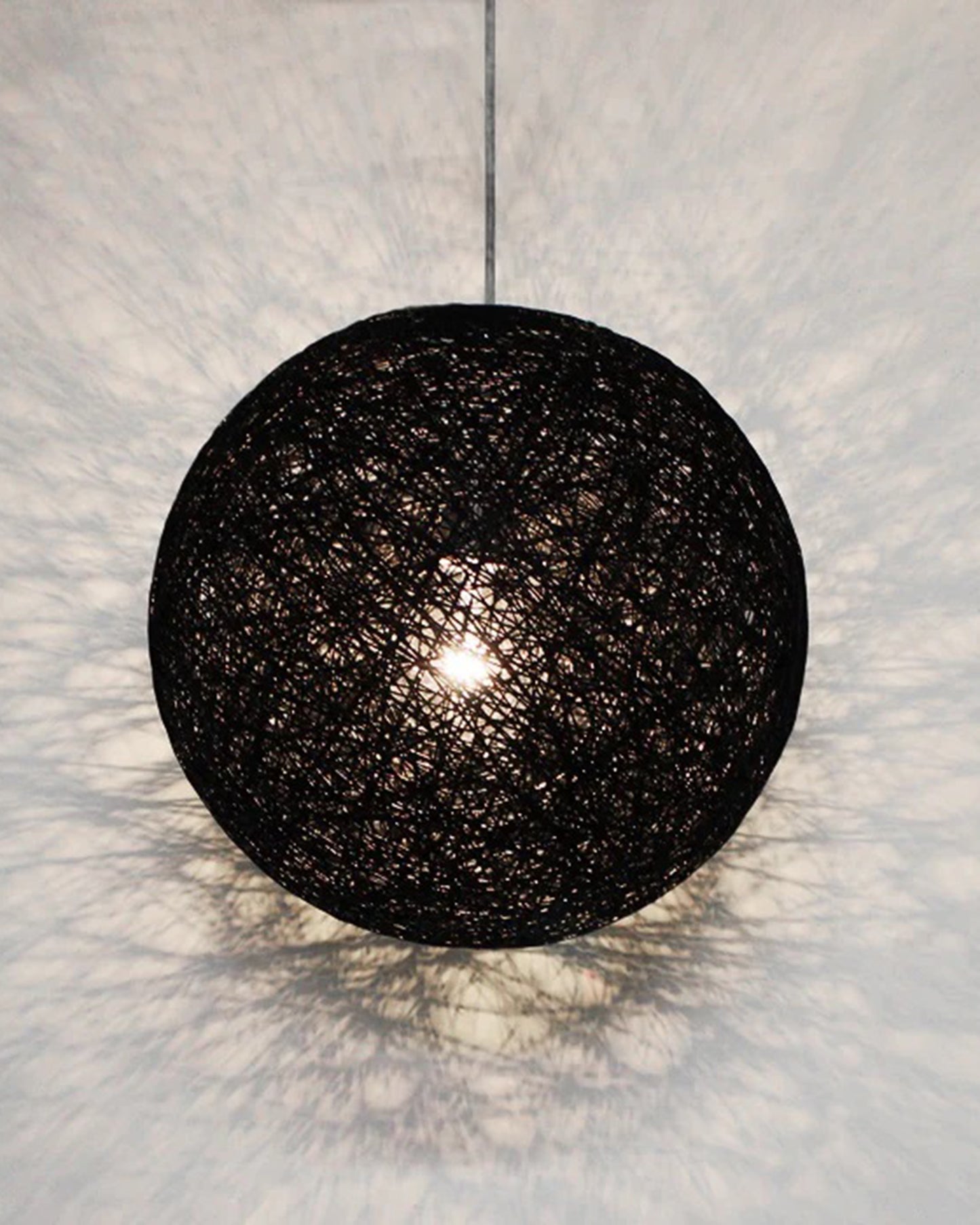 Ceiling Pendant Light , Lattice Wicker Rattan Globe Ball Style Lampshade Creative Personality bar, Coffee Shop, Bedroom, Restaurant Home, Blue