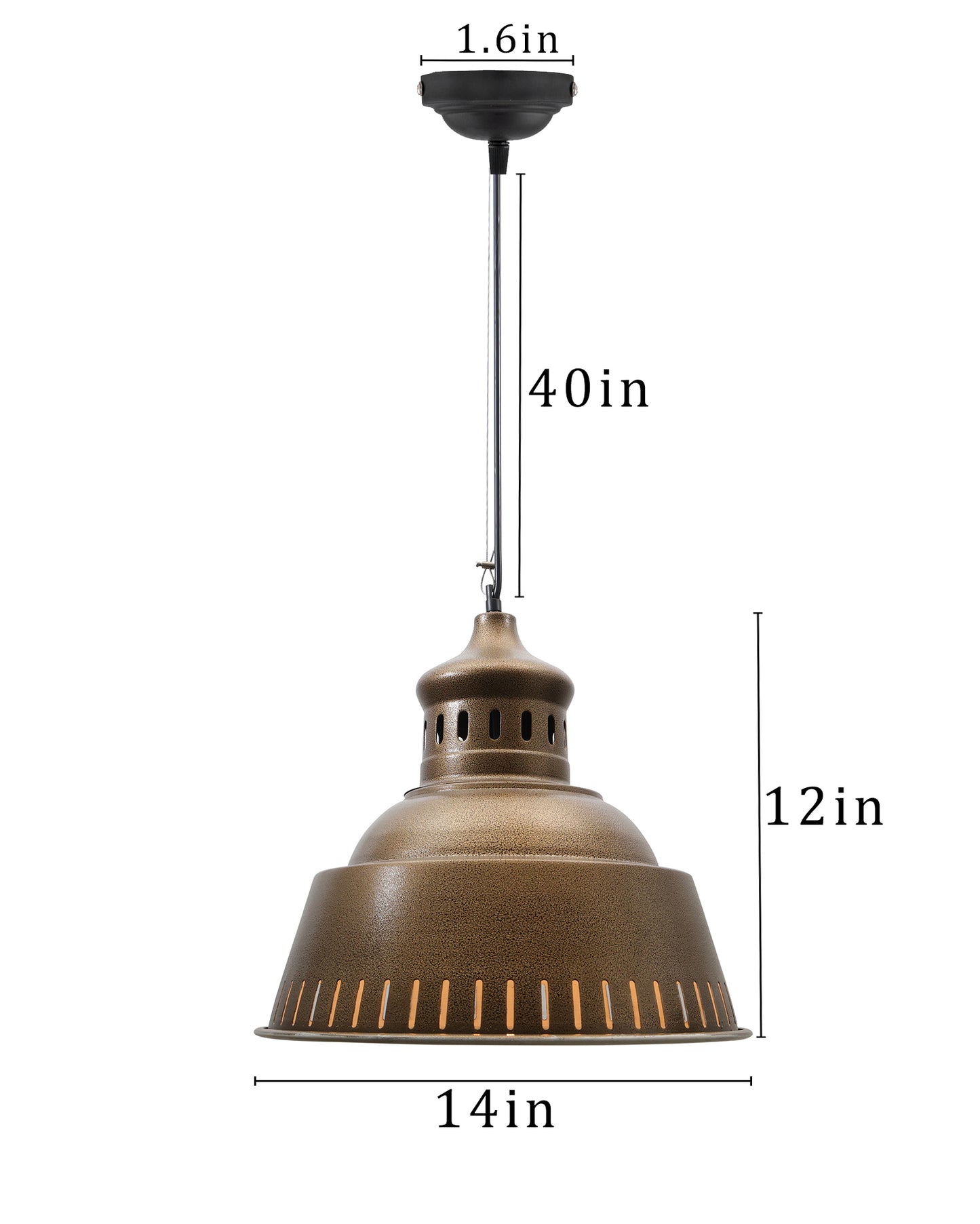 Nautical Barn Pendant Light Retro Pendant Light 14"" Wide 1-Light Pendant Lamp with Dome Shape Ceiling Chandelier, Lighthouse