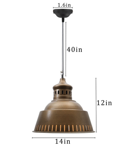 Nautical Barn Pendant Light Retro Pendant Light 14"" Wide 1-Light Pendant Lamp with Dome Shape Ceiling Chandelier, Lighthouse