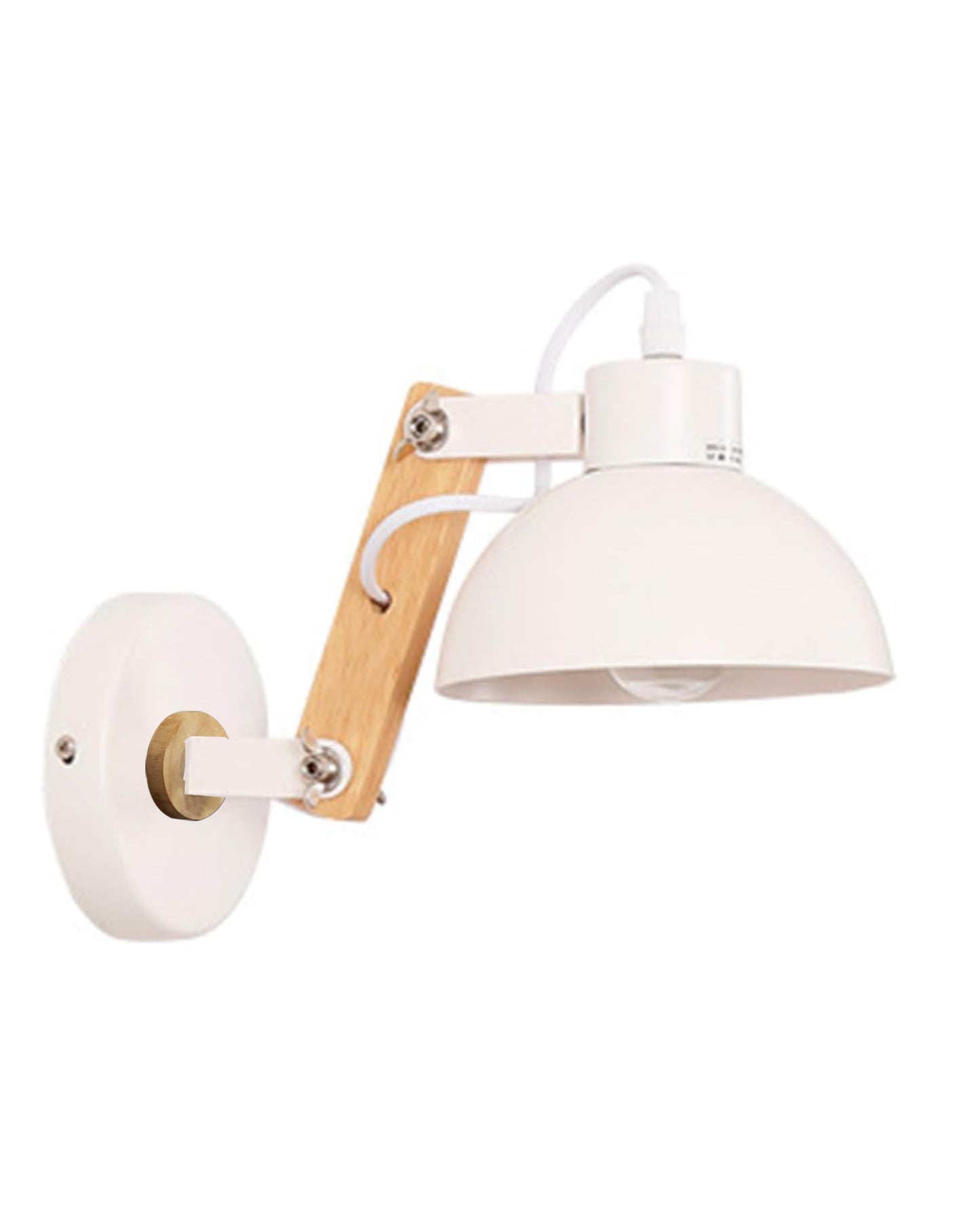 Wall light fixtures Industrial Sconce, E27 Base Vintage Wall Lamp Vintage Adjustable Wooden Swing Movement Arm Living Room Bedroom Study