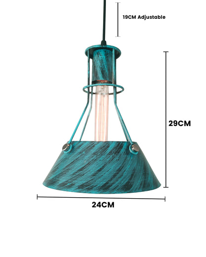 Hanging Ceiling Distressed finish Light, Metal Chandelier Lamp Constantly Turquoise