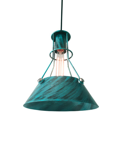 Hanging Ceiling Distressed finish Light, Metal Chandelier Lamp Constantly Turquoise