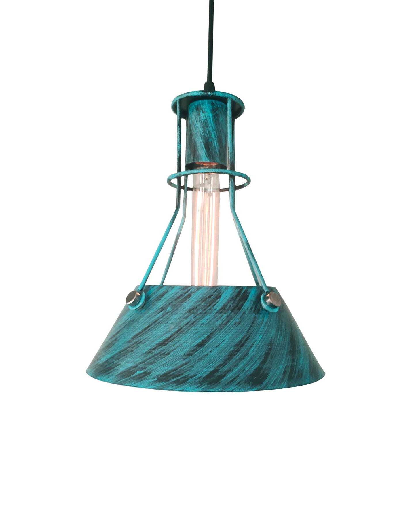 Hanging Ceiling Distressed finish Light, Metal Chandelier Lamp Constantly Turquoise