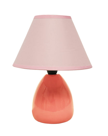 Modern Small Ceramic Table Lamp, Classic Bedside Desk lamp for Living Room Bedroom, Farmhouse Night , Urn