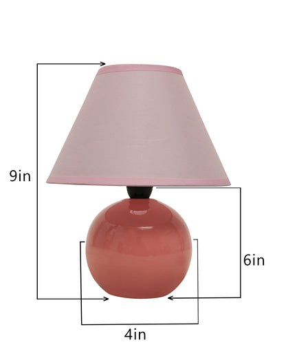Modern Small Ceramic Table Lamp, Classic Bedside Desk lamp for Living Room Bedroom, Farmhouse Night