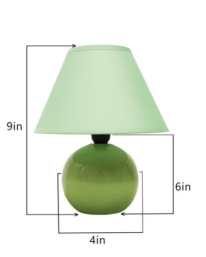 Modern Small Ceramic Table Lamp, Classic Bedside Desk lamp for Living Room Bedroom, Farmhouse Night