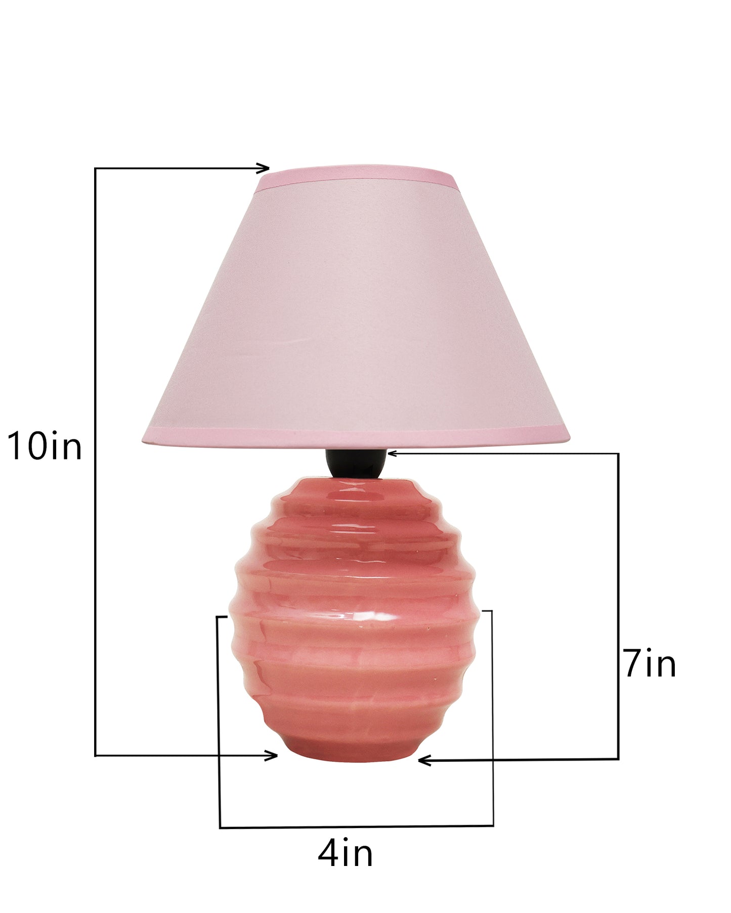 Modern Small Ceramic Table Lamp, Classic Bedside Desk lamp for Living Room Bedroom, Farmhouse Night
