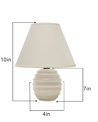 Modern Small Ceramic Table Lamp, Classic Bedside Desk lamp for Living Room Bedroom, Farmhouse Night