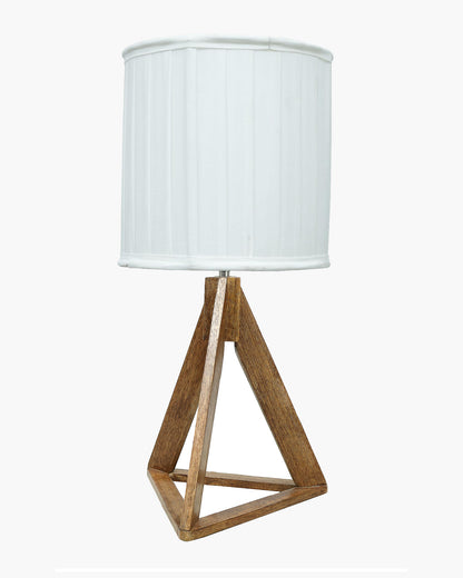 Industrial French Country Rustic Bedside Desk Nightstand Lamp for Bedroom Living Room Office College Bookcase, Dark Burn Finish, Triangle