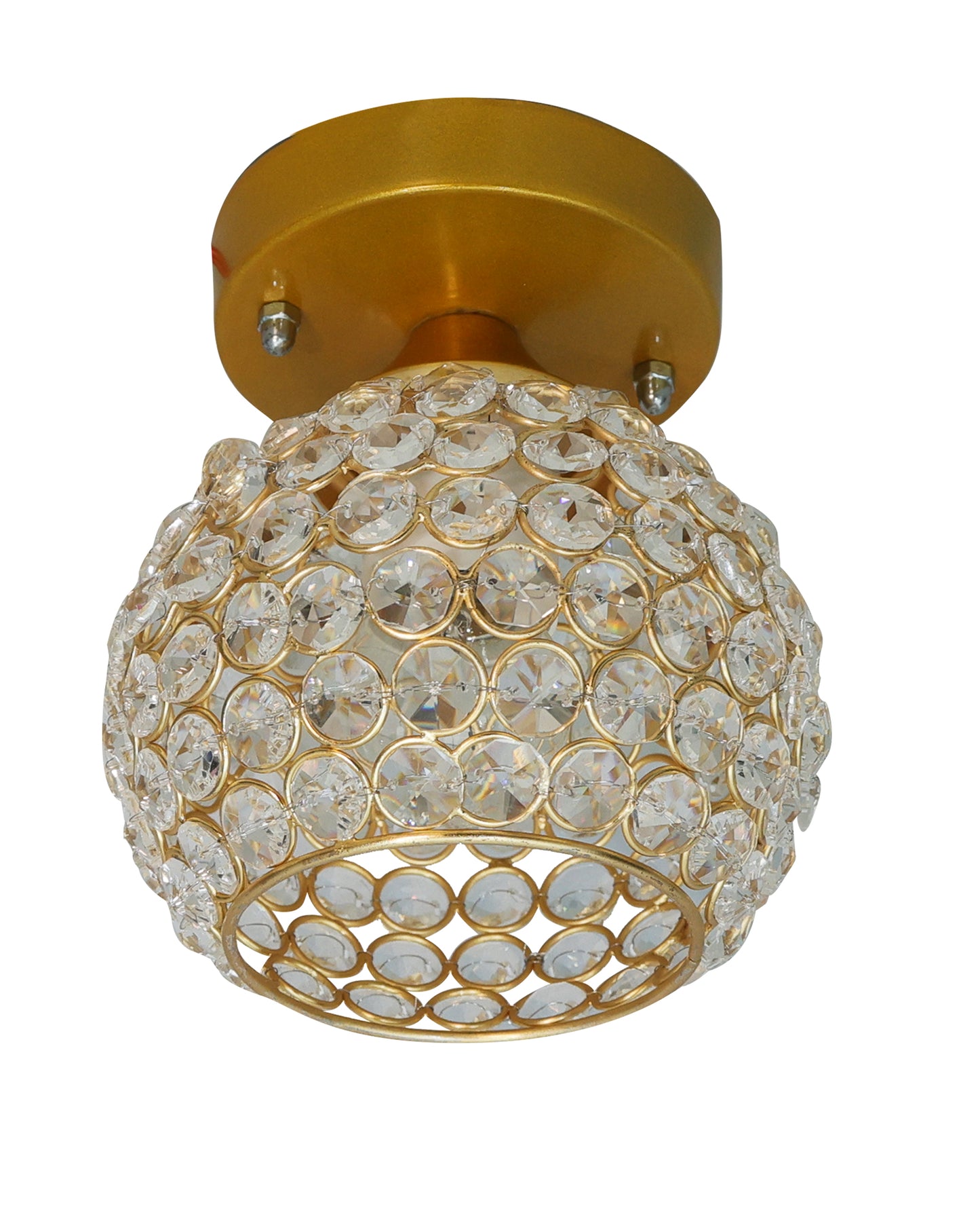 Semi Flush Mount Ceiling Light, Crystal Semi Flush Mount Light Fixture,Metal Crystal Flush Mount Ceiling Light, for Hallway Light Fixture