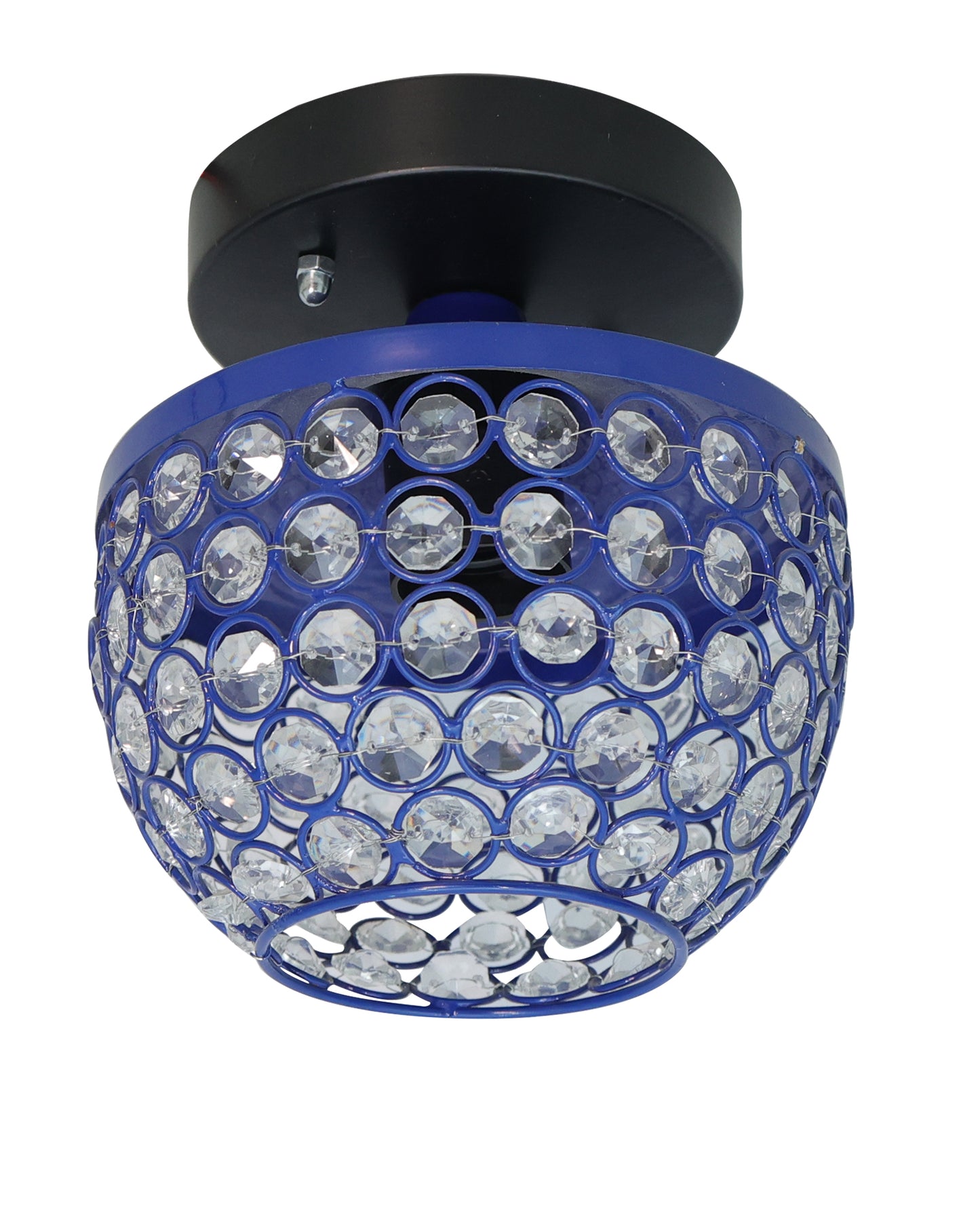 Semi Flush Mount Ceiling Light, Crystal Semi Flush Mount Light Fixture,Metal Crystal Flush Mount Ceiling Light, for Hallway Light Fixture