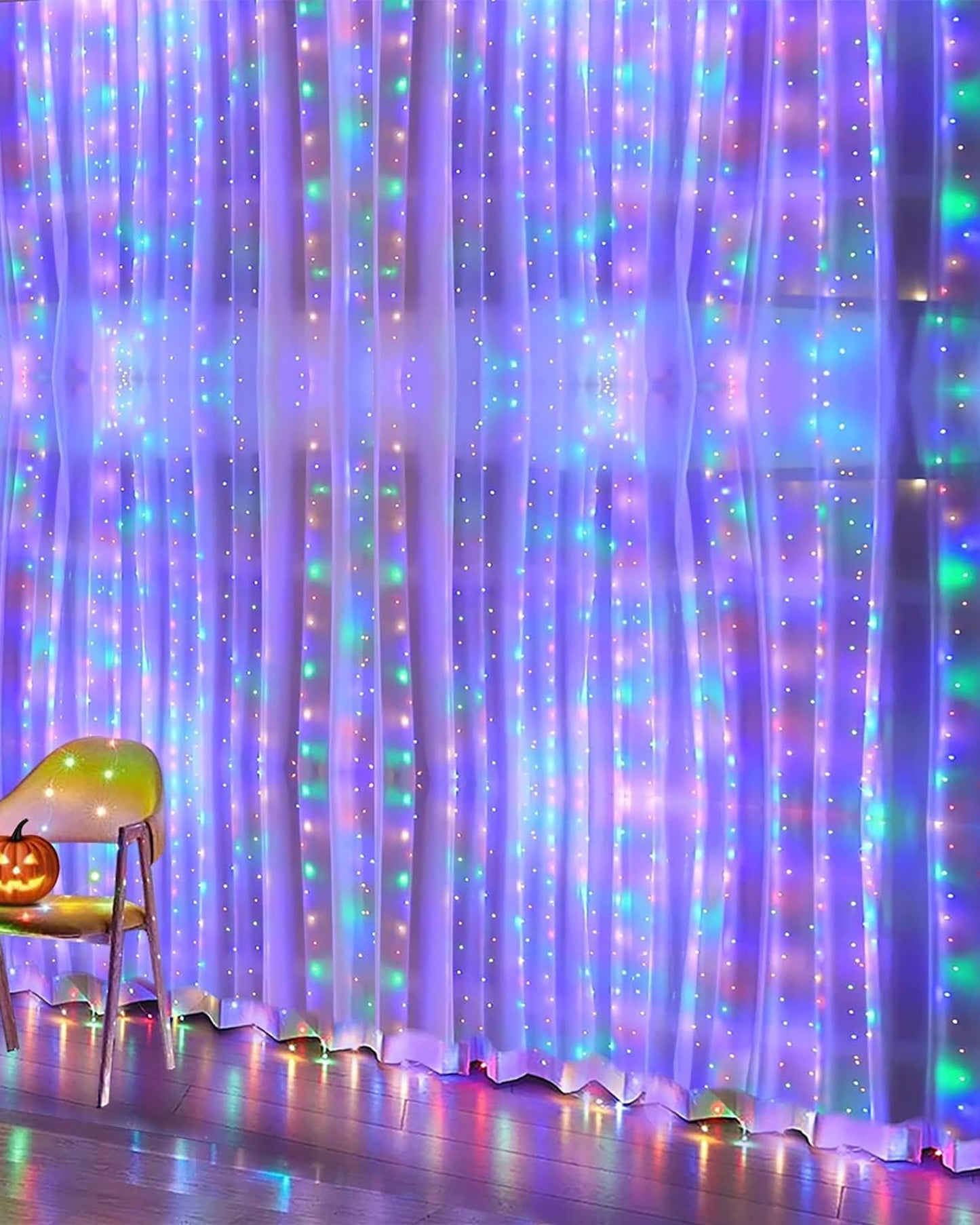 8 Modes Curtain Lights Copper String 200 LEDs 10 Fairy Light 2Mtr for Diwali,Hom