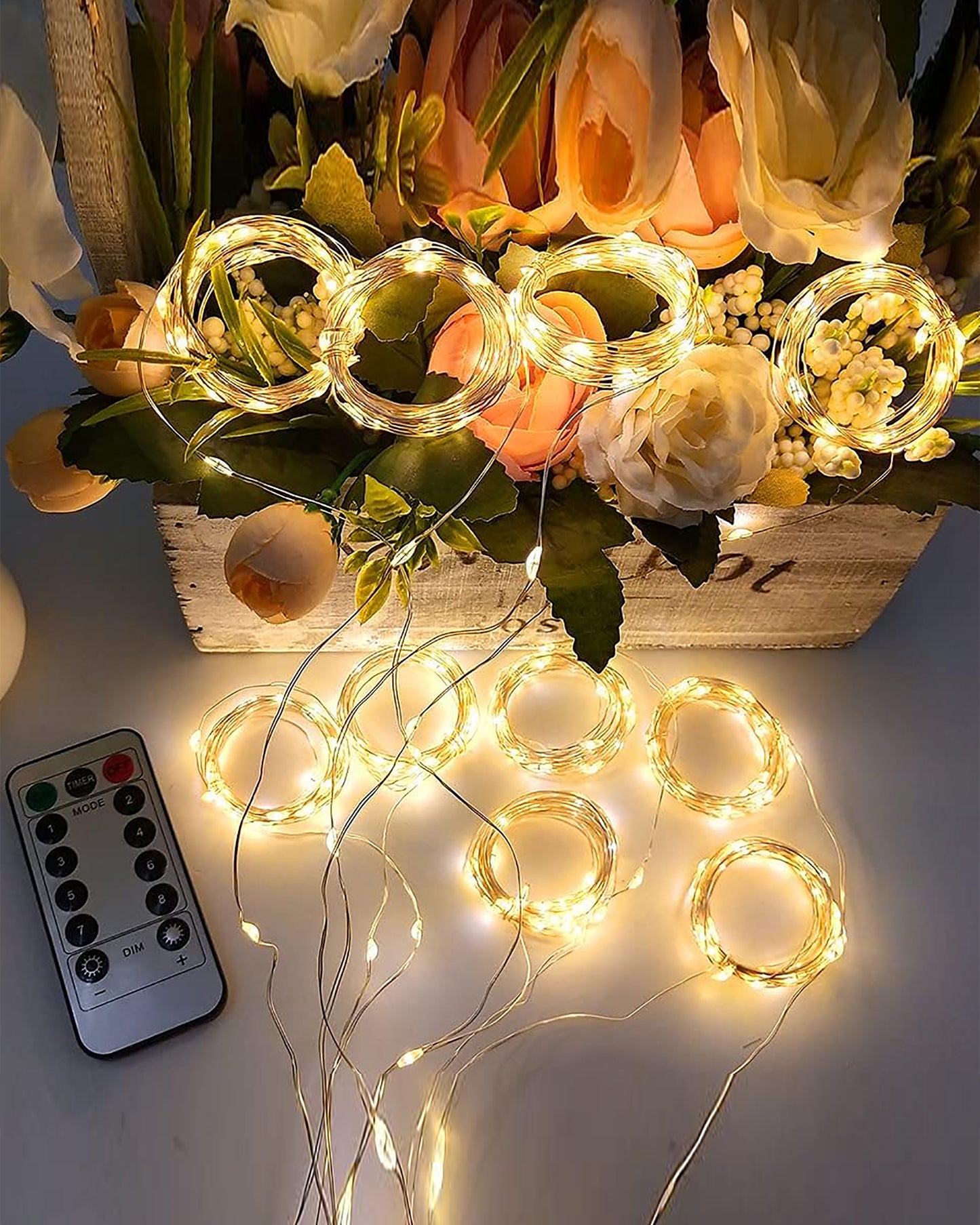 8 Modes Curtain Lights Copper String 300 LEDs 10 Fairy Light 3Mtr Each Indoor/Outdoor Decoration for Diwali, Christmas, Wedding, Party, Home, Patio Lawn