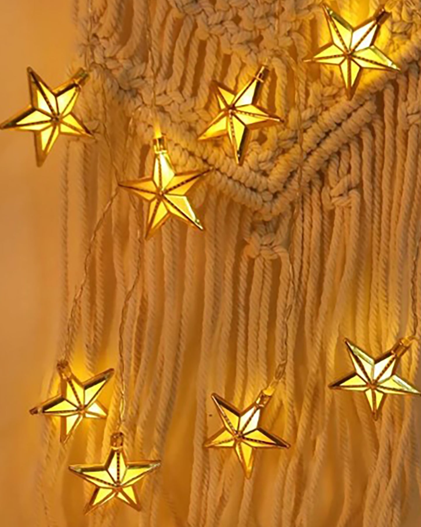 String Lights, Moroccon Copper Lights 5M 14LED Indoor Outdoor Fairy Globe String Lights,for Garden,Patio,Christmas,Wedding,Home, Party Decoration (Warm White), Golden Star