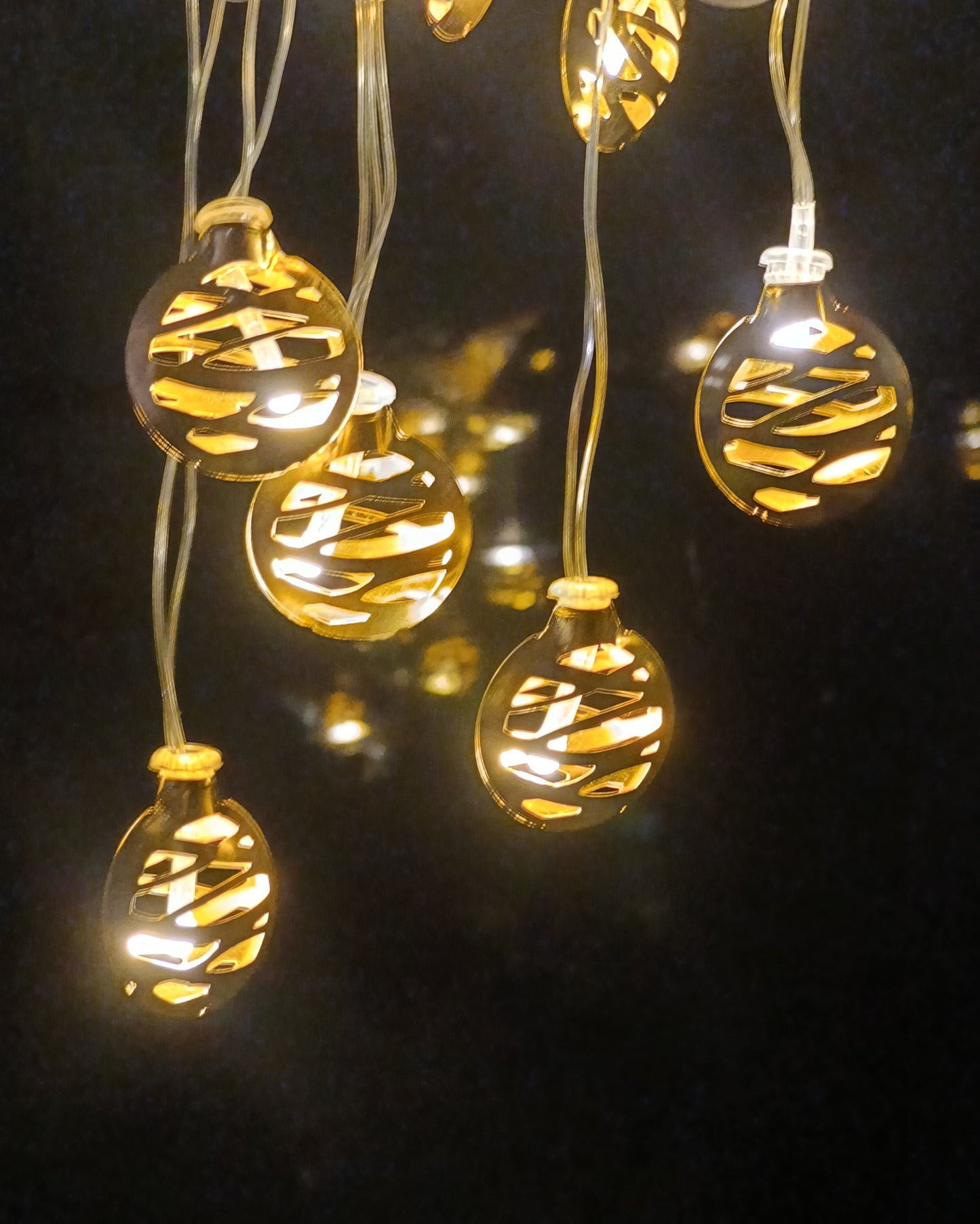 String Lights, Moroccon Copper Lights 5M 14LED Indoor Outdoor Fairy Globe String Lights,for Garden,Diwali,Christmas,Wedding,Home, Party Decoration (Warm White), Golden Flat Round