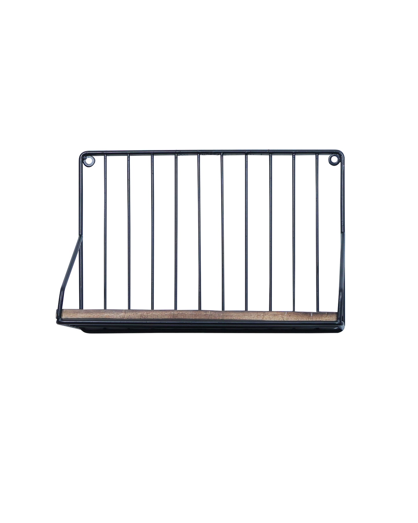 Metal Iron Wall Mount Shelf Bookshelf Floating Storage Rack Organization for Kitchen Bedroom Home Decor Kid Room DIY Wall Decorations Plants Holder with Wood Base, Single Set of 2