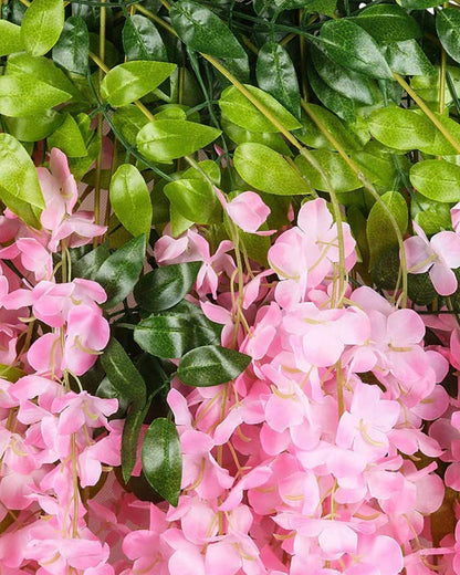 Wisteria Hanging Flowers 3.7 Feet Artificial Flowers Fake Wisteria Vine Hanging Garland Silk Flowers String for Wedding Party Home Greenery Wall Decor