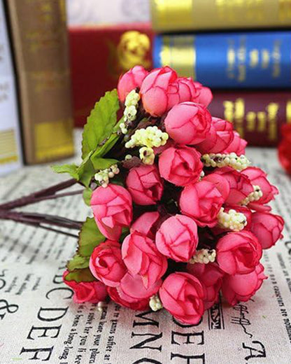 Artificial Flowers Rose for Home Decoration Bunch | Small Size Bunch| Indoor Outdoor UV Resistant