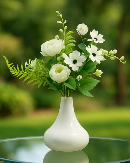 Artificial Flowers Bouquets, Artificial Silk Faux Flowers Rose for Wedding, Home Table Decorations, Wedding Centerpieces Flowers Arrangement Hydrangea, set of 3 bunch