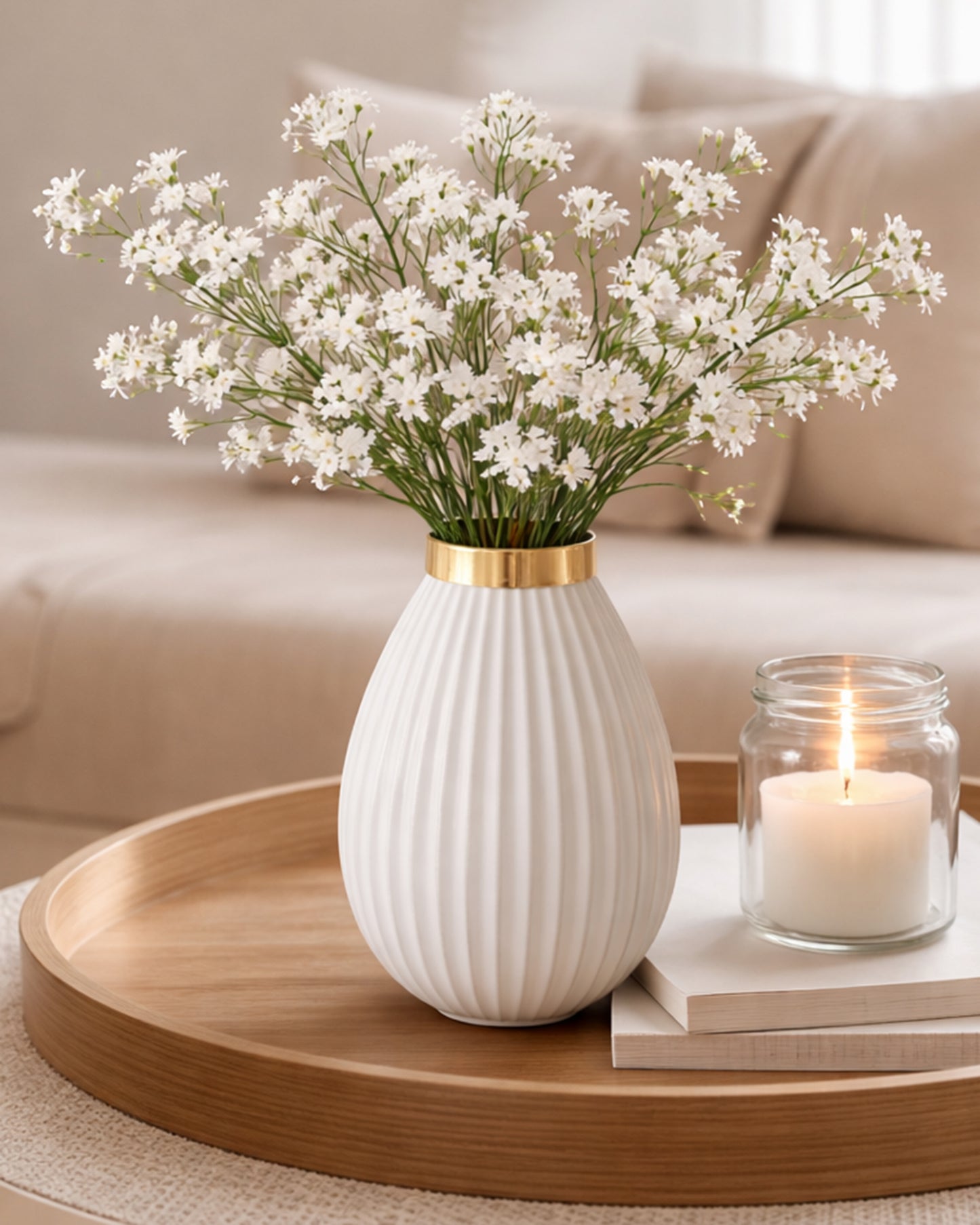 Artificial Flowers Bouquets, Artificial Silk Faux Flowers Millet Flower Bunch for Wedding, Home Table Decorations, Wedding Centerpieces Flowers Arrangement Chinese Flowers