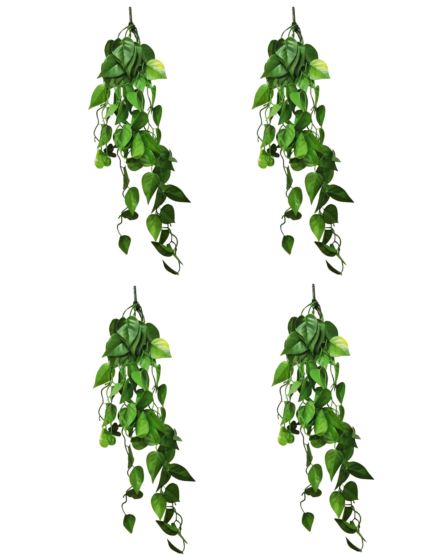 Artificial Fake Hanging Vine Plant Leaves Decoration, Money Plant, Creeper Silk Cloth, Wall Room Balcony Green without pot, SIZE cm