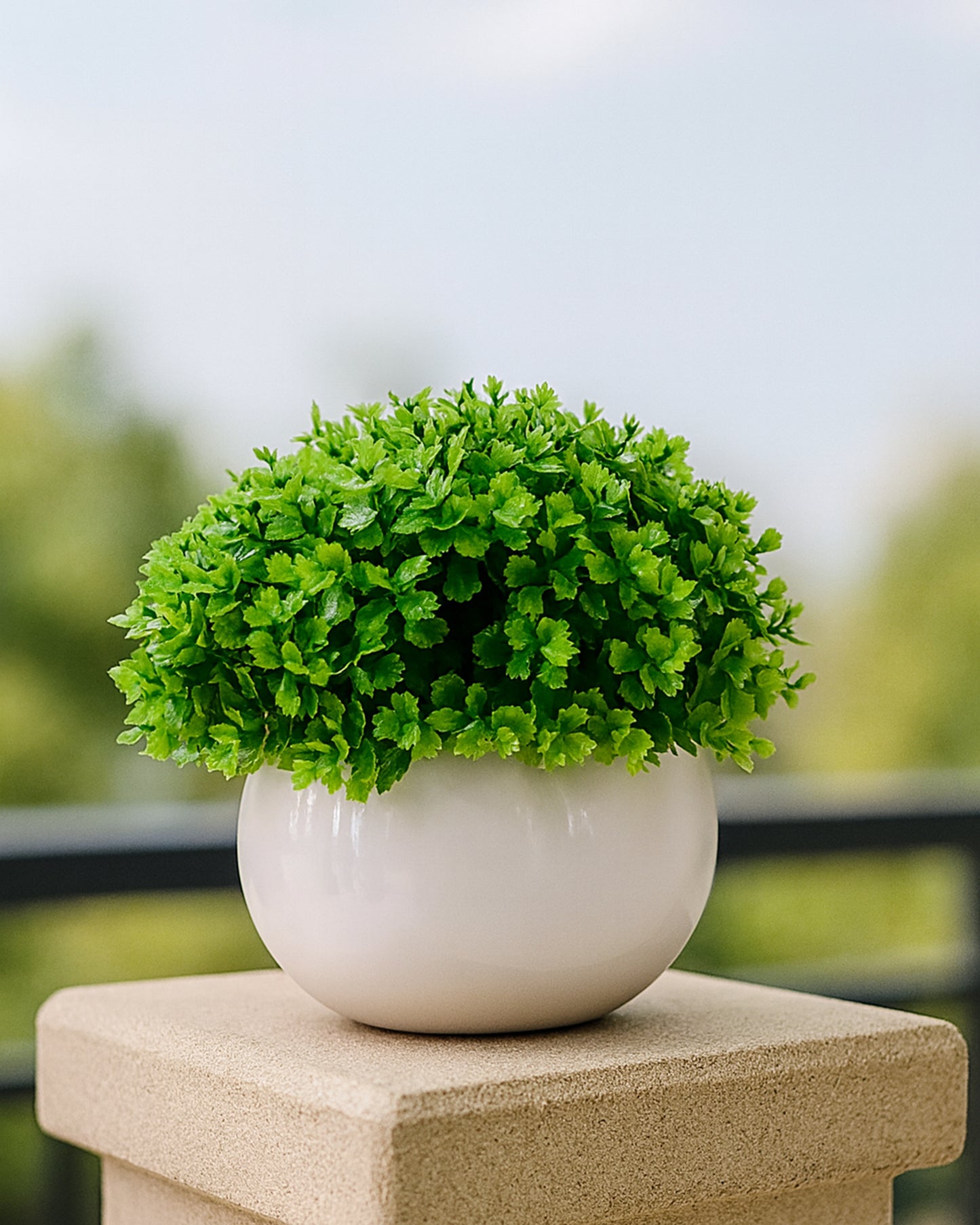Fake Plants for Bathroom/Home Office Decor, Small Artificial Faux Greenery for House Decoration Office Cubicle Shelf Window, Boxwood, set of 4 (Without Pot)