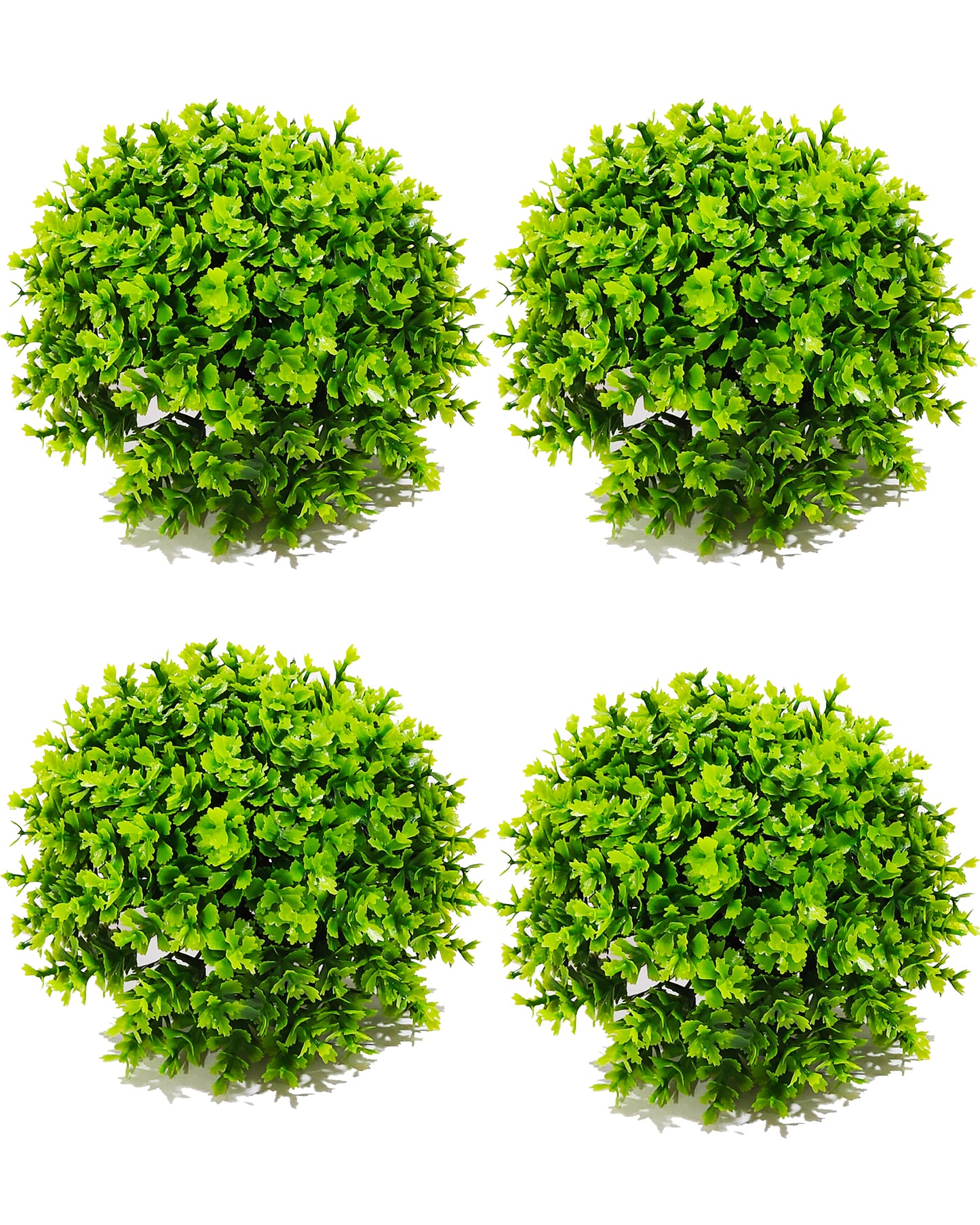 Fake Plants for Bathroom/Home Office Decor, Small Artificial Faux Greenery for House Decoration Office Cubicle Shelf Window, Boxwood, set of 4 (Without Pot)