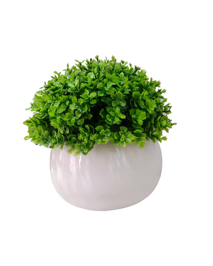Fake Plants for Bathroom/Home Office Decor, Small Artificial Faux Greenery for House Decoration Office Cubicle Shelf Window, Boxwood, set of 4 (Without Pot)
