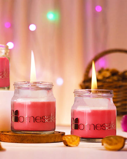 Organic Aroma Candles Wax 2 X 70gms Each, Aromatic Scented Fragrance up to 15 Hours, Best Gift, Cinnamon