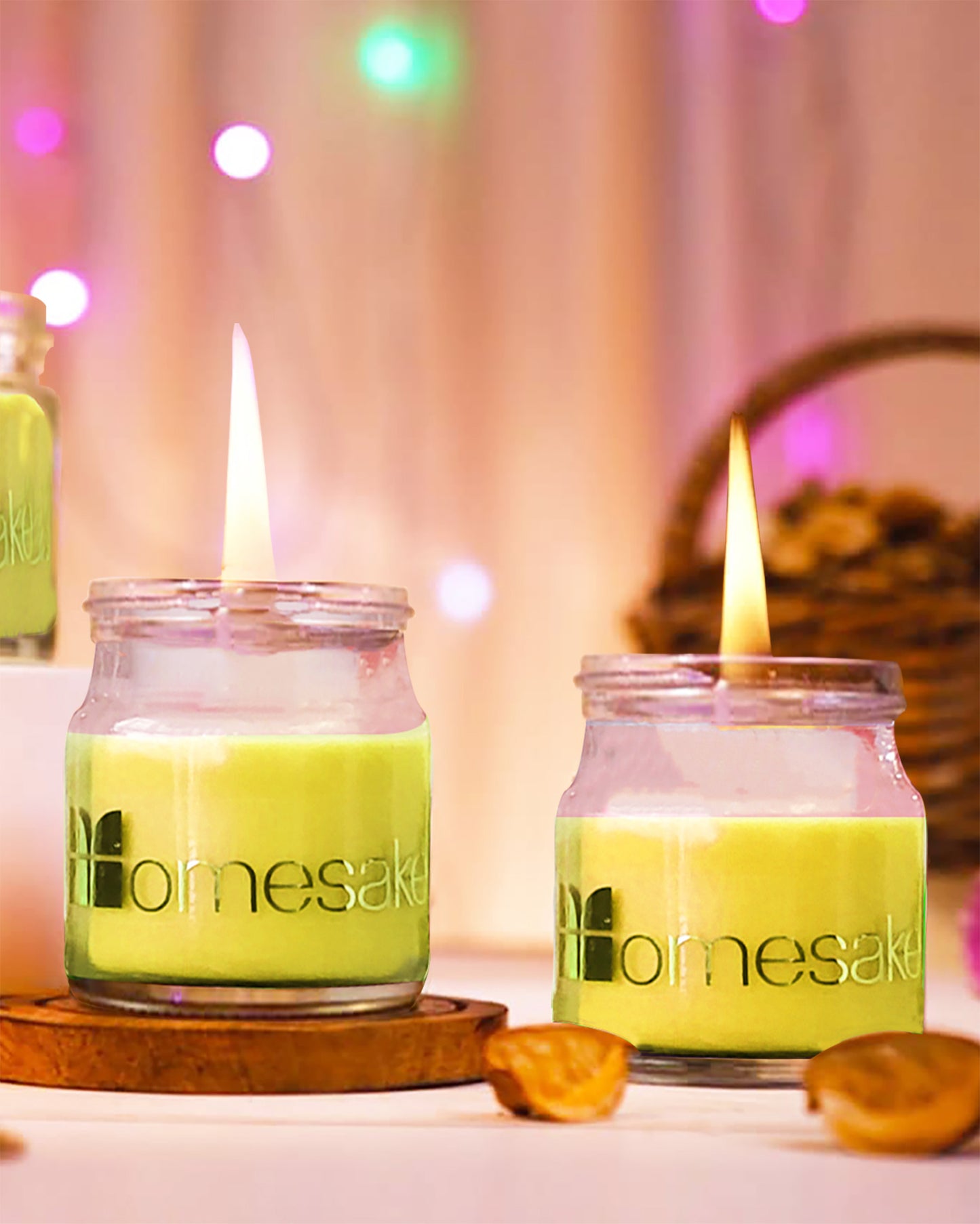 Organic Aroma Candles Wax 2 X 70gms Each, Aromatic Scented Fragrance up to 15 Hours, Best Gift, Cinnamon