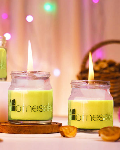 Organic Aroma Candles Wax 2 X 70gms Each, Aromatic Scented Fragrance up to 15 Hours, Best Gift, Cinnamon