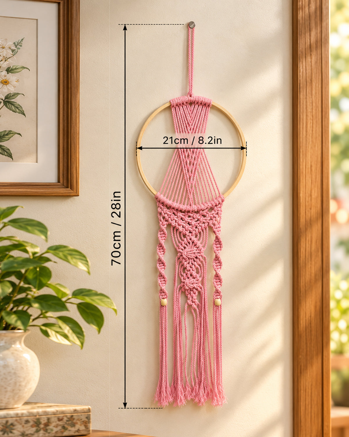 Macrame Dream Catchers for Bedroom Adult Dream Catcher Wall Decor Large Boho Wall Hanging Wood Beads Tassels Home Decoration Ornament Craft Gift