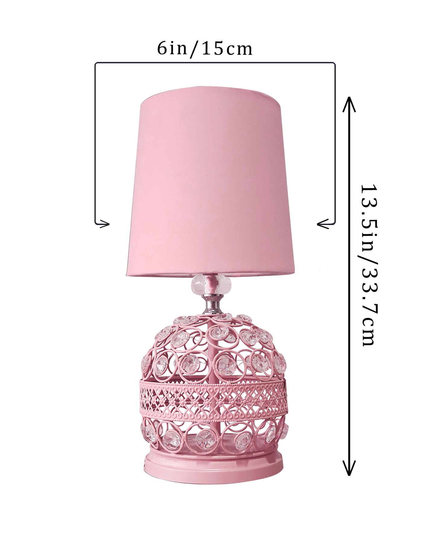 Homesake® Modern Small Crystal Table Lamp,Contemporary Bedroom Bedside Nightstand Lamp,Desk Globe Lamp for Living Room Girls Kids Room