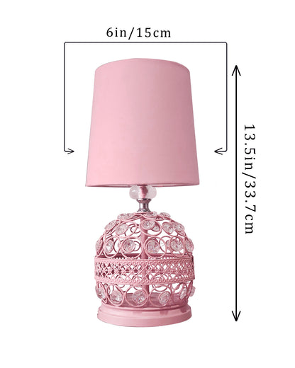 Homesake® Modern Small Crystal Table Lamp,Contemporary Bedroom Bedside Nightstand Lamp,Desk Globe Lamp for Living Room Girls Kids Room