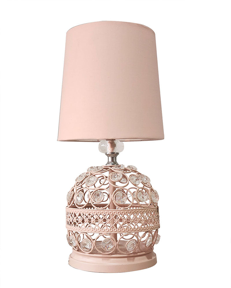 Modern Small Crystal Table Lamp,Contemporary Bedroom Bedside Nightstand Lamp,Desk Globe Lamp for Living Room Girls Kids Room