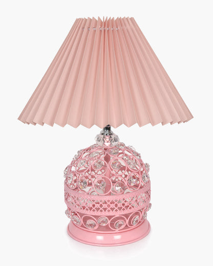 Homesake® Modern Small Crystal Table Lamp,Contemporary Bedroom Bedside Nightstand Lamp,Desk Globe Lamp for Living Room Girls Kids Room