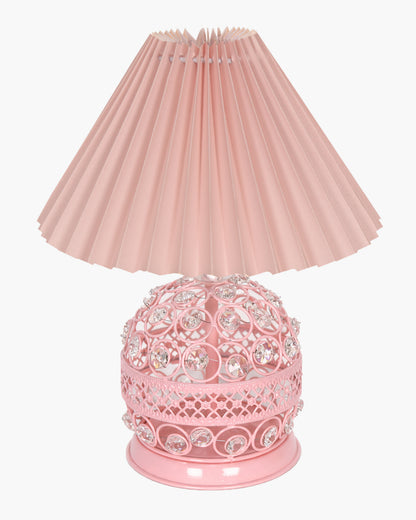 Homesake® Modern Small Crystal Table Lamp,Contemporary Bedroom Bedside Nightstand Lamp,Desk Globe Lamp for Living Room Girls Kids Room