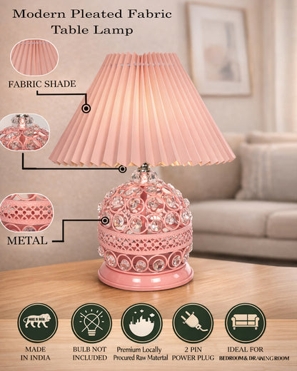 Homesake® Modern Small Crystal Table Lamp,Contemporary Bedroom Bedside Nightstand Lamp,Desk Globe Lamp for Living Room Girls Kids Room