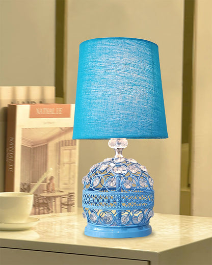Modern Small Crystal Table Lamp,Contemporary Bedroom Bedside Nightstand Lamp,Desk Globe Lamp for Living Room Girls Kids Room