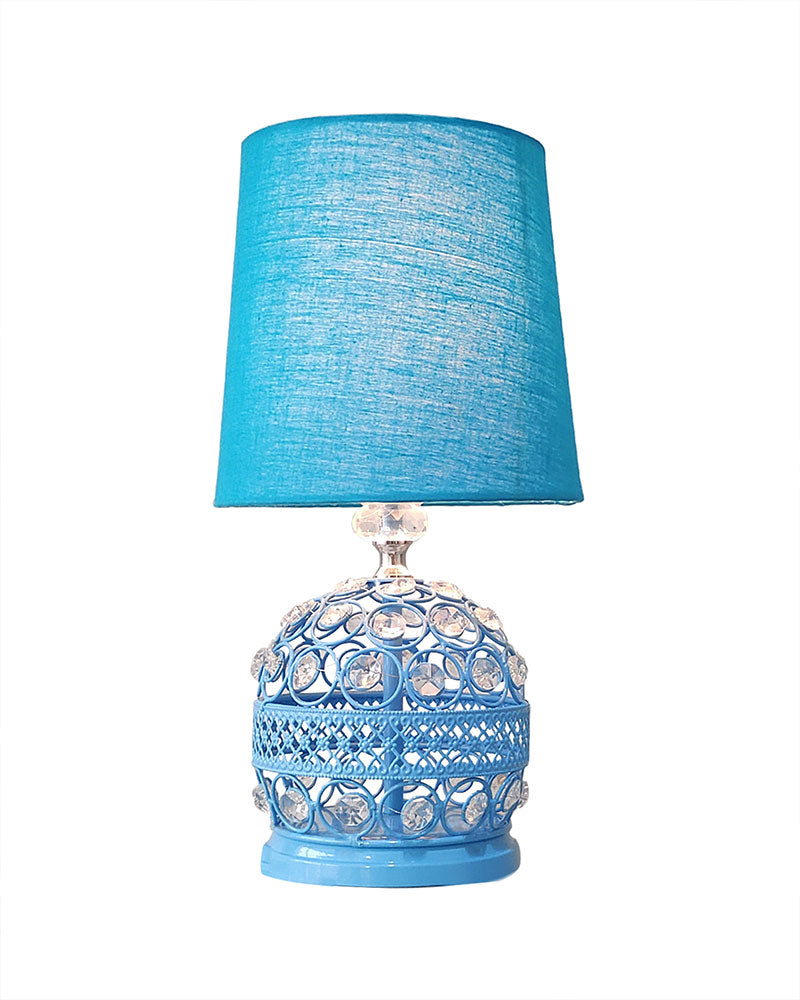 Modern Small Crystal Table Lamp,Contemporary Bedroom Bedside Nightstand Lamp,Desk Globe Lamp for Living Room Girls Kids Room