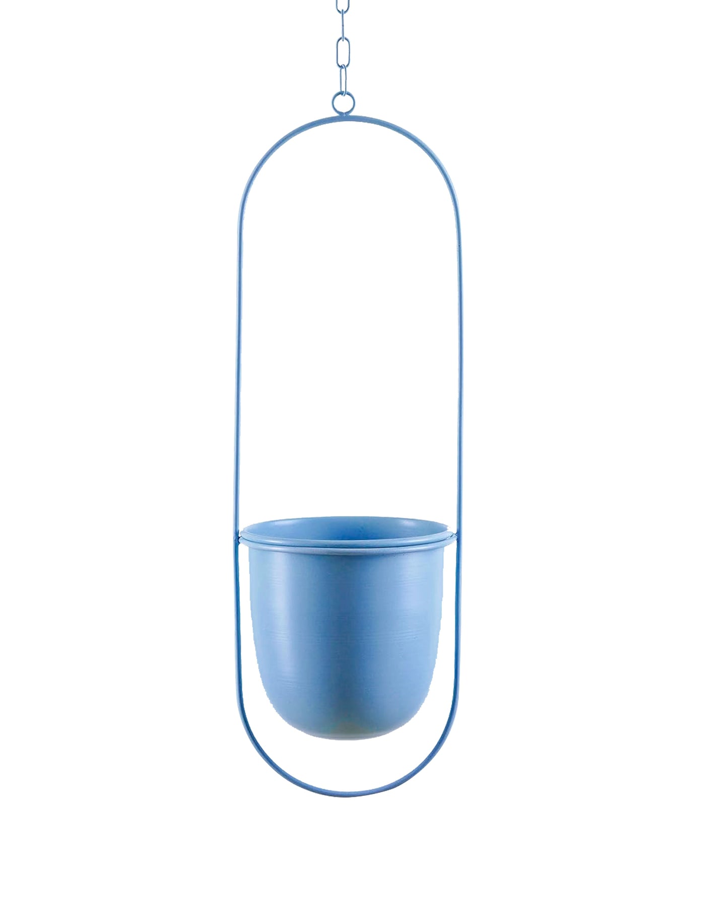 Oval Hanging Metal Pot Stand with Planter (7 Inch Wide* 17 Inch High) for Indoor & Outdoor Plants Living Room Balcony Zen Decoration (Plant is not Included)