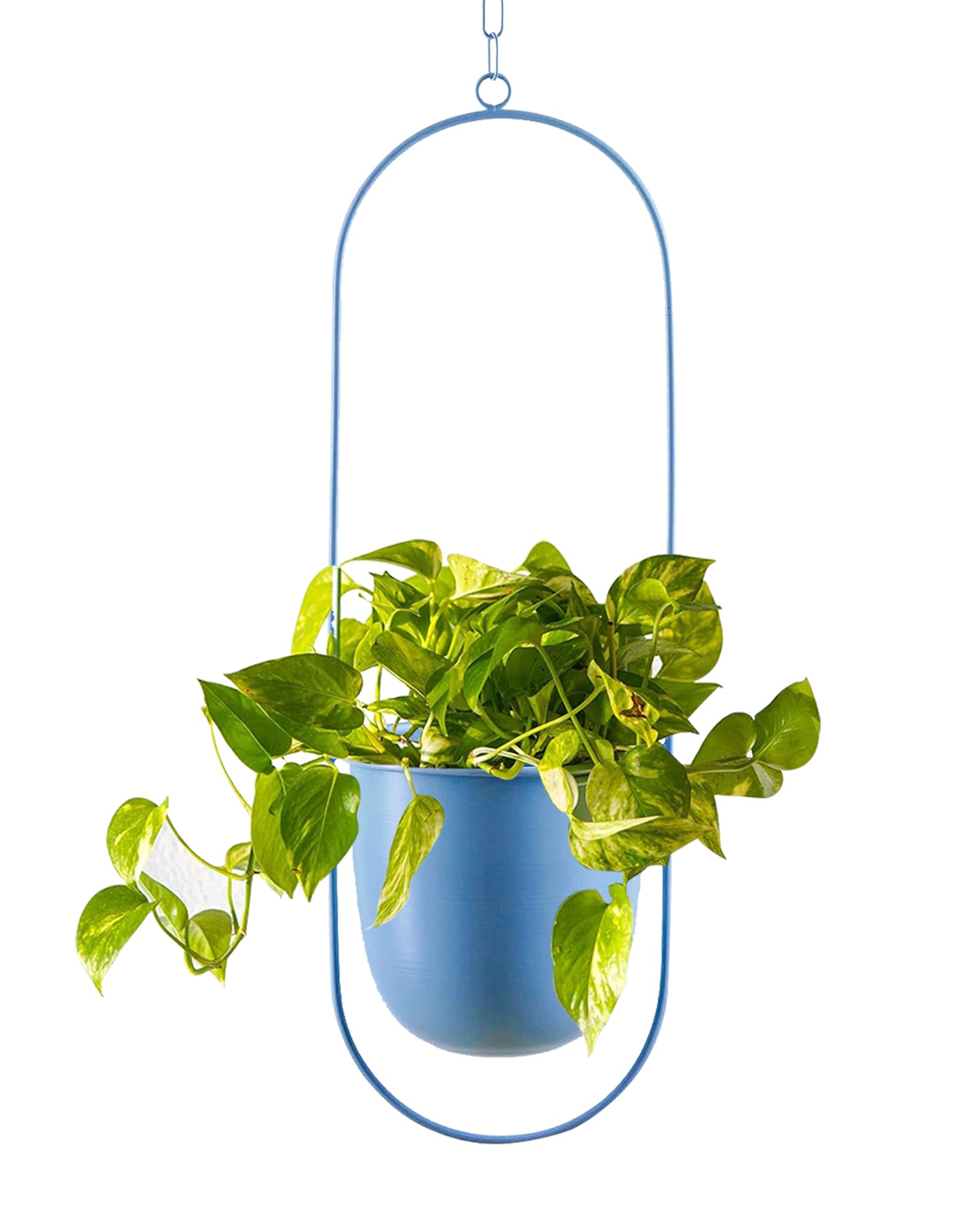 Oval Hanging Metal Pot Stand with Planter (7 Inch Wide* 17 Inch High) for Indoor & Outdoor Plants Living Room Balcony Zen Decoration (Plant is not Included)