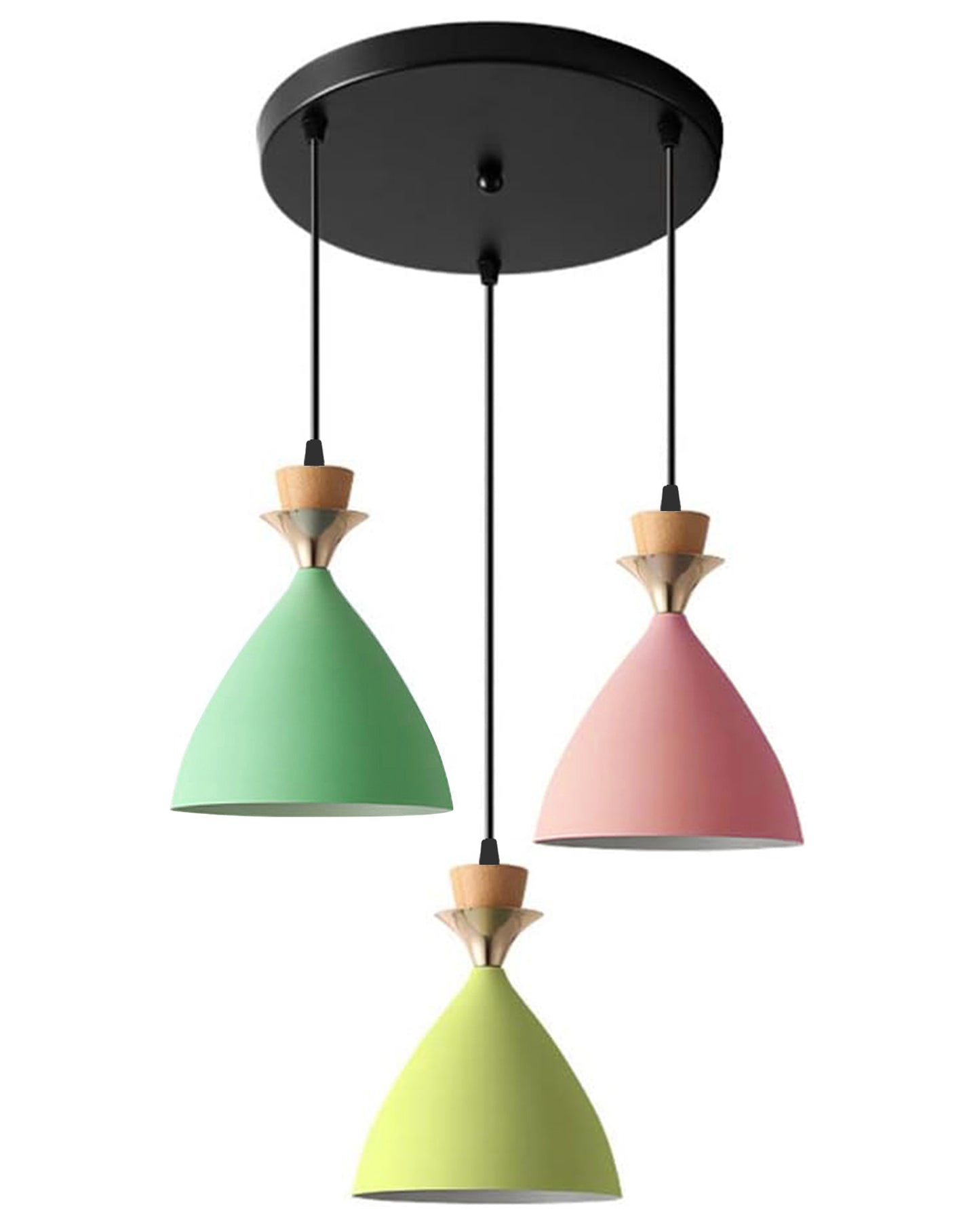 Pendant Lamp Shade for Kitchen Island, Color Metal Minimal Pot Pendant Light Shades, Nordic Style for Bedroom, Living Room, Macaron