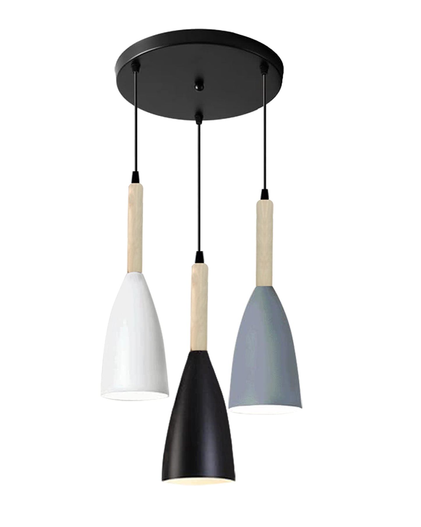 Pendant Lamp Shade for Kitchen Island, Color Metal Minimal Pot Pendant Light Shades, Nordic Wood Bedroom, Living Room, Multi Bottle Guard