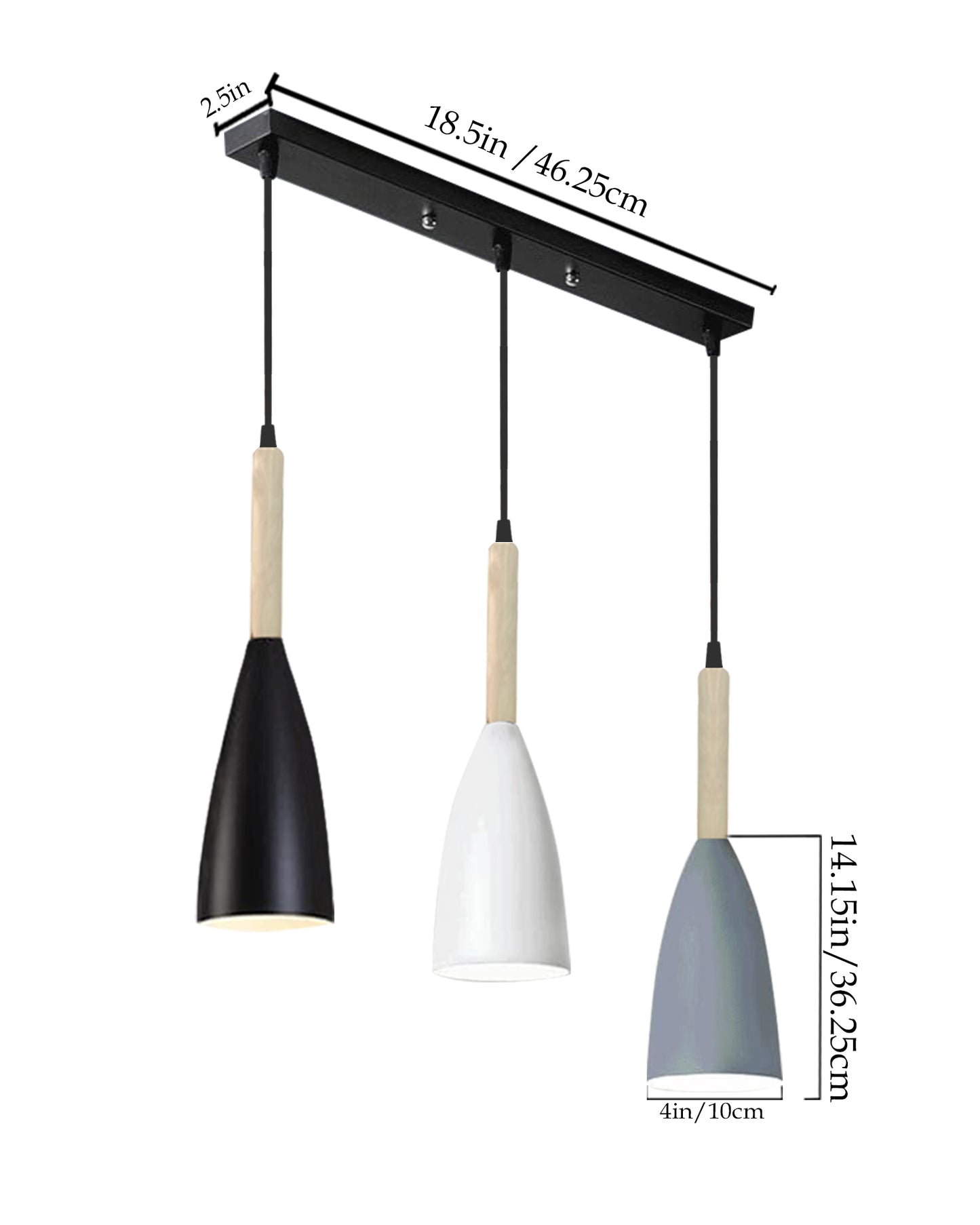 Pendant Lamp Shade for Kitchen Island, Color Metal Minimal Pot Pendant Light Shades, Nordic Wood Bedroom, Living Room, Multi Bottle Guard