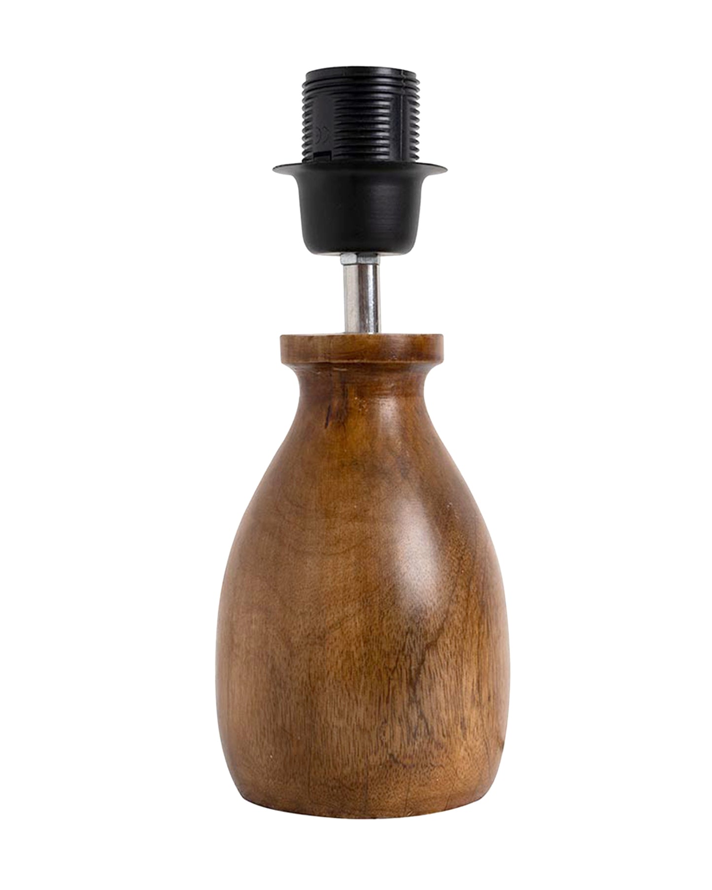 Dovel Pot Modern Table Lamp, Wooden Base Modern Fabric Lampshade for Home Office Cafe Restaurant