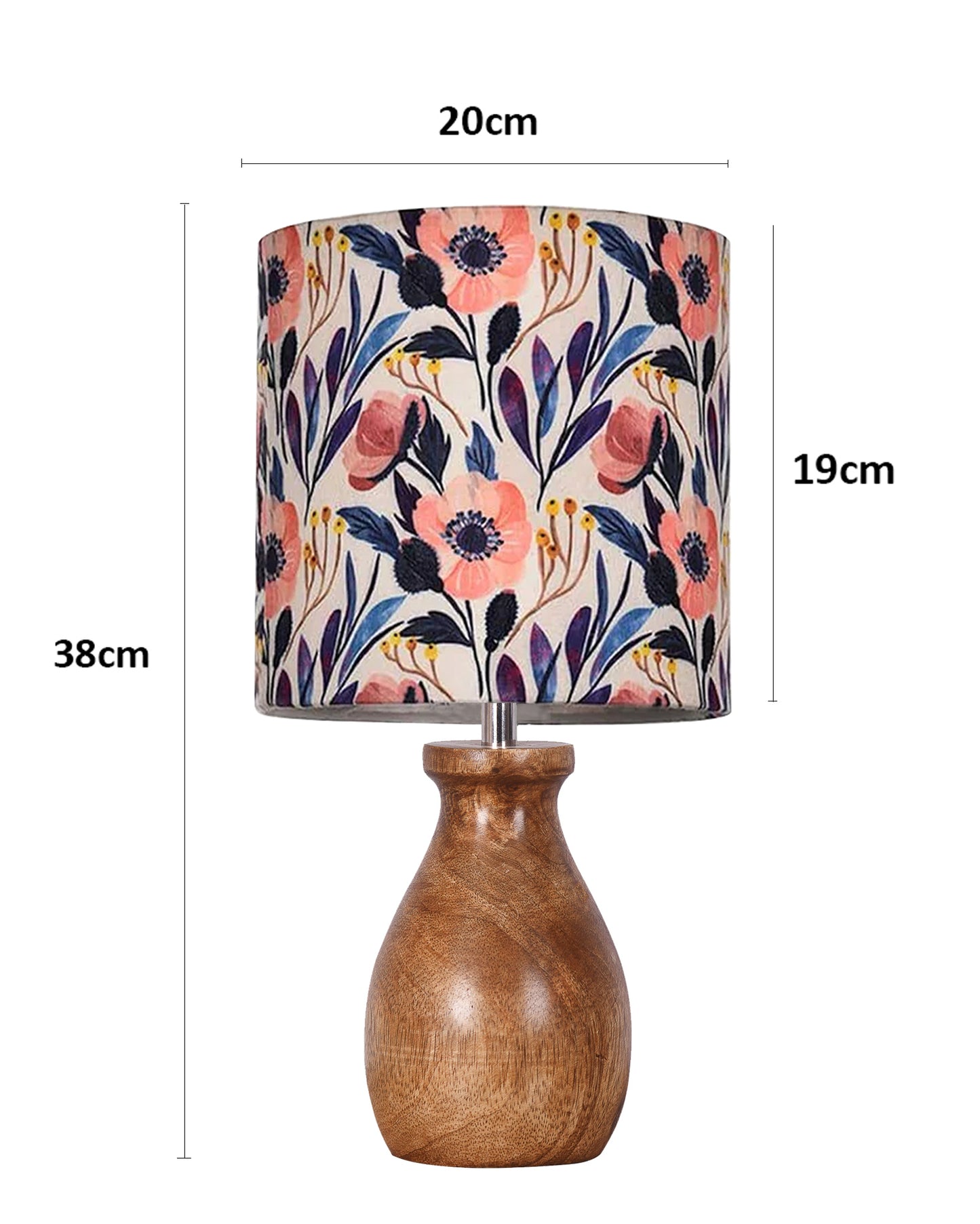 Homesake® Dovel Pot Modern Table Lamp, Wooden Base Modern Fabric Lampshade for Home Office Cafe Restaurant, Dovel Pot, Rabbit