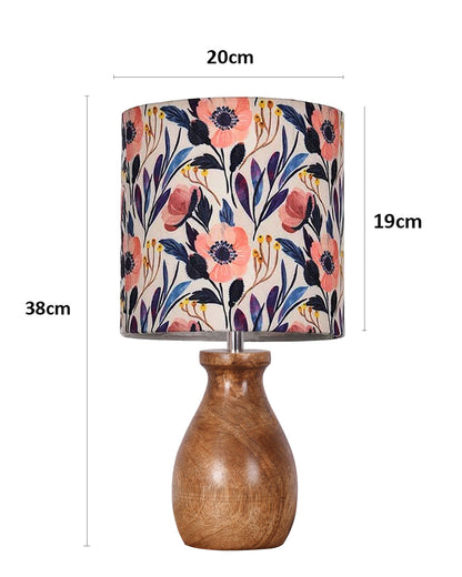 Homesake® Dovel Pot Modern Table Lamp, Wooden Base Modern Fabric Lampshade for Home Office Cafe Restaurant, Dovel Pot, Rabbit