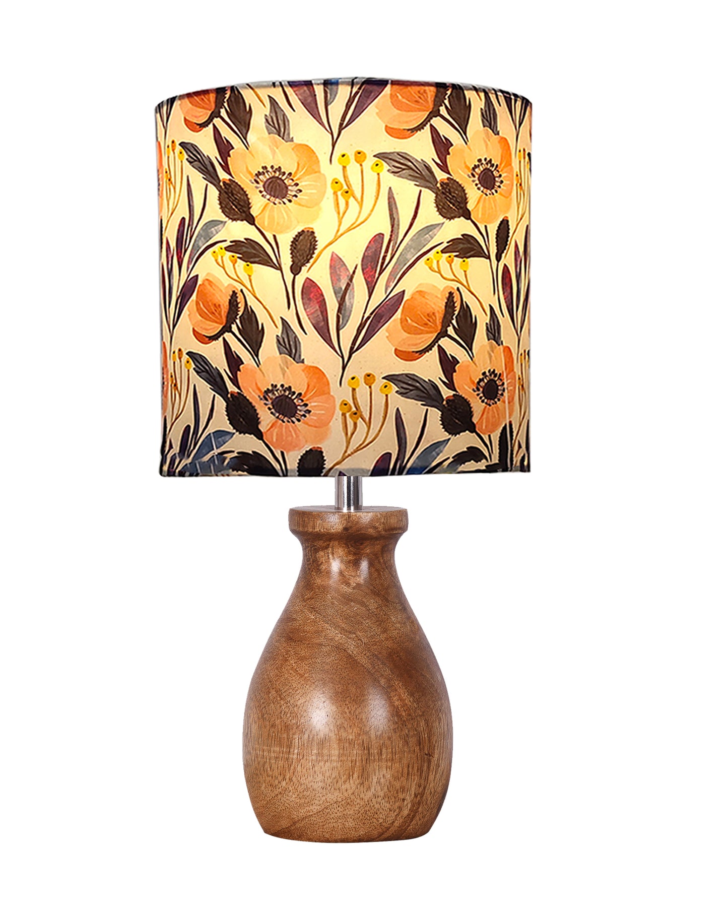 Homesake® Dovel Pot Modern Table Lamp, Wooden Base Modern Fabric Lampshade for Home Office Cafe Restaurant, Dovel Pot, Rabbit