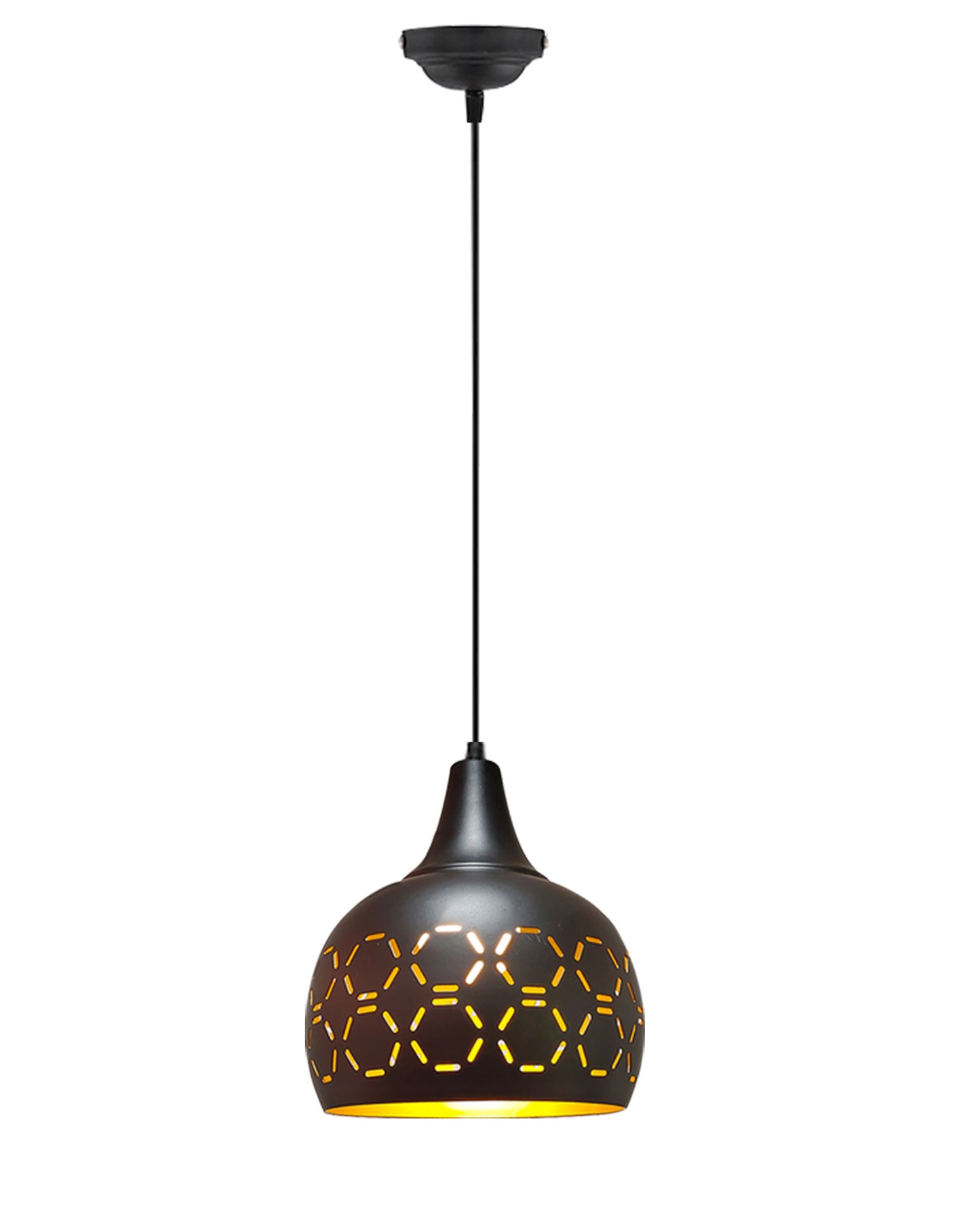 Pendant Lamp Shade for Kitchen Island, Color Metal Minimal Pot Pendant Light Shades, Nordic Wood Bedroom, Living Room, Black Tulip